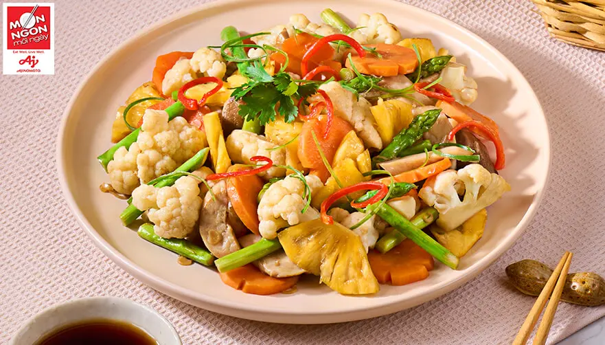 Công thức bông cải xào nước tương