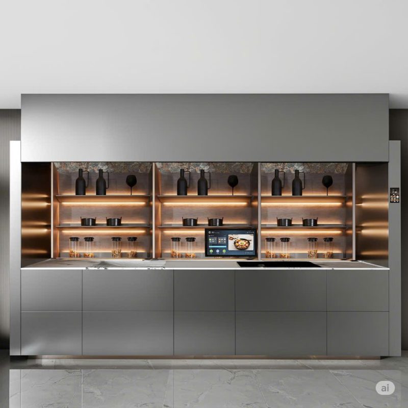 Luminova Smart Kitchen AI - Màu bạc